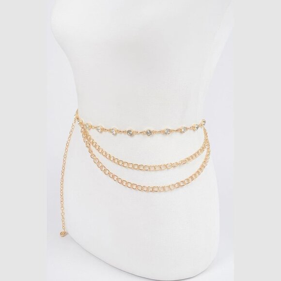 Stone Chain Layered Belt - Picture 2 of 4